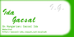 ida gacsal business card